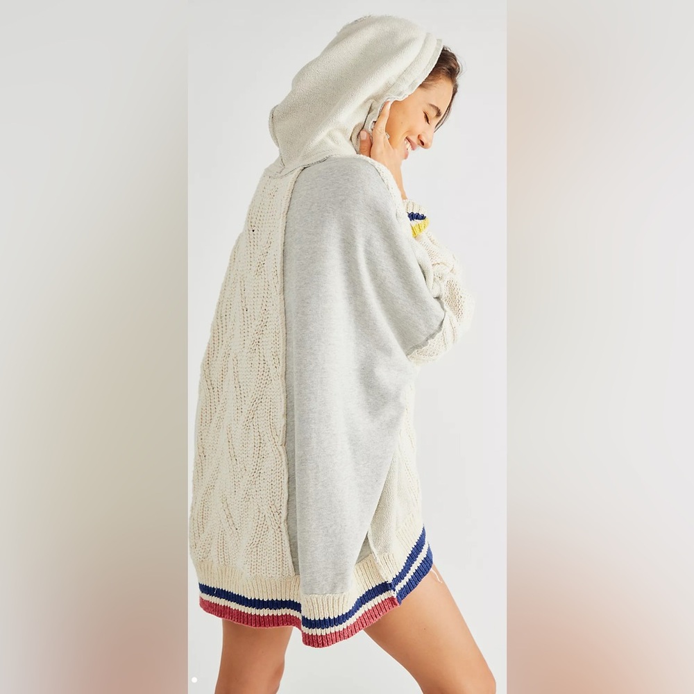 NWT FREE PEOPLE THE CLASH SWEATER OPEN - Picture 2 of 8